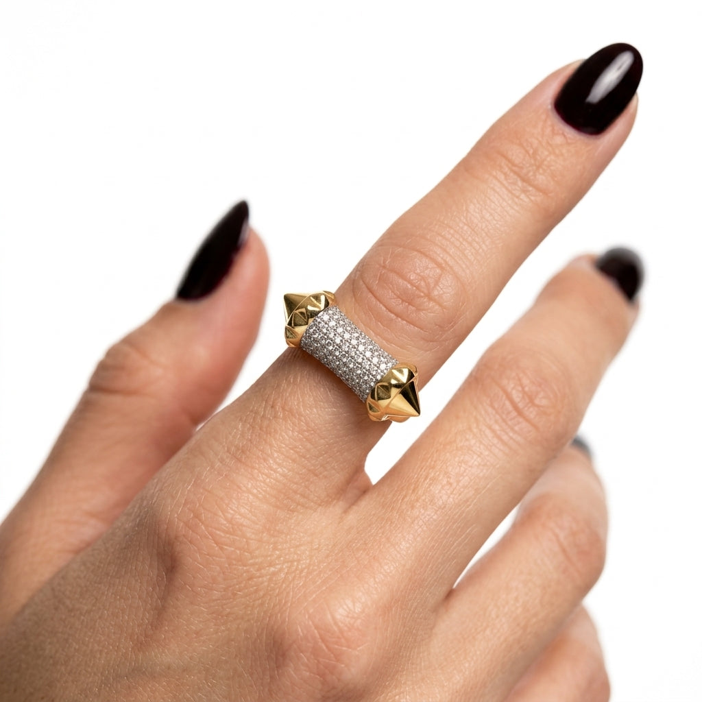 Pavé Spike Statement Ring