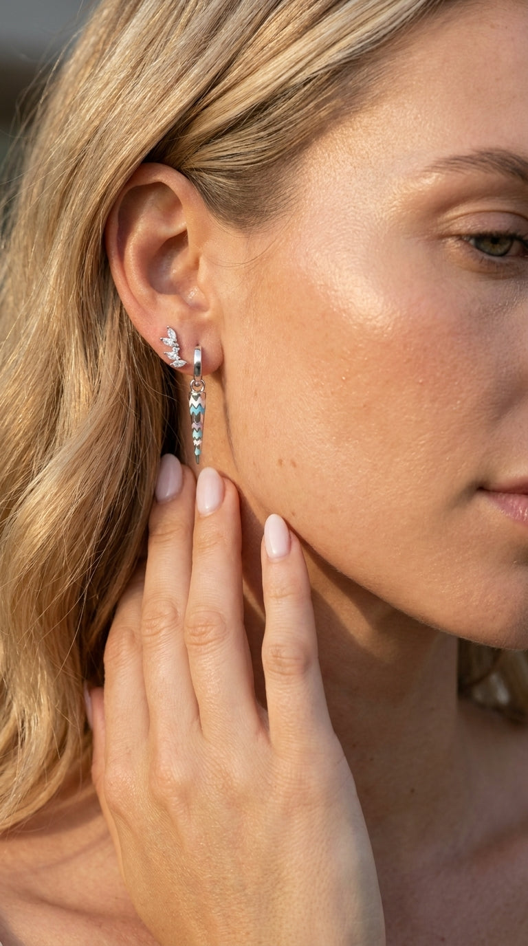 Luminous Turquoise Pulse Earring