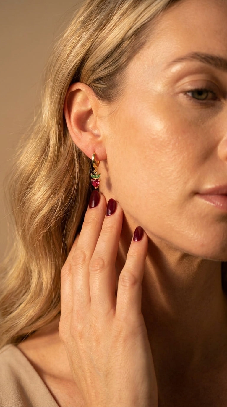 Summer Bliss Strawberry Earrings