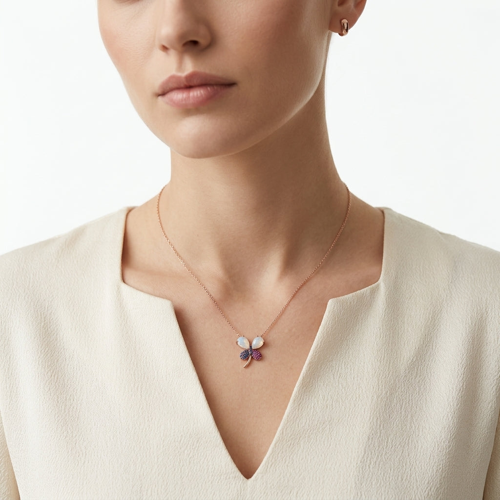 Aurora Dragonfly Necklace