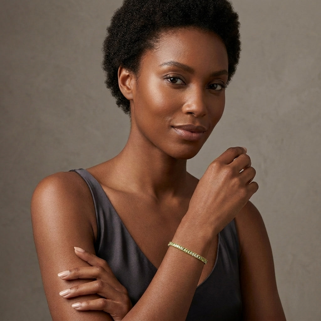 Lumina Green Baguette Bracelet