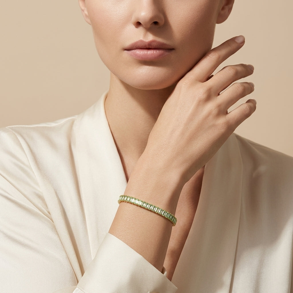 Lumina Green Baguette Bracelet