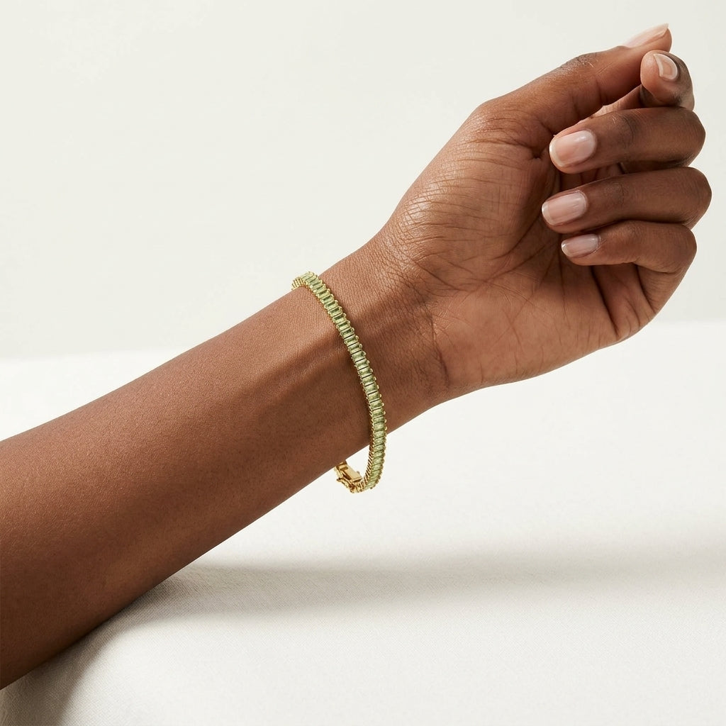 Lumina Green Baguette Bracelet