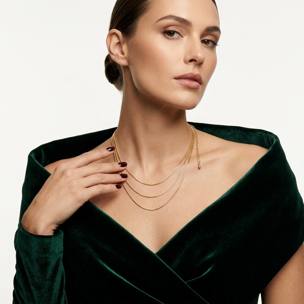 The Liquid Gold Tiered Necklace