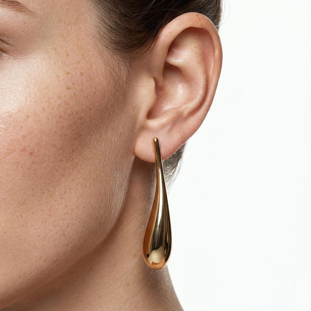 Sculptural Liquid Gold Earrings