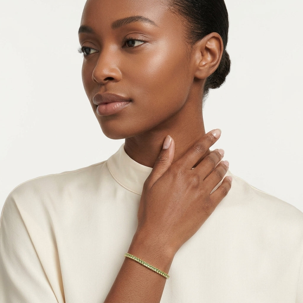 Lumina Green Baguette Bracelet
