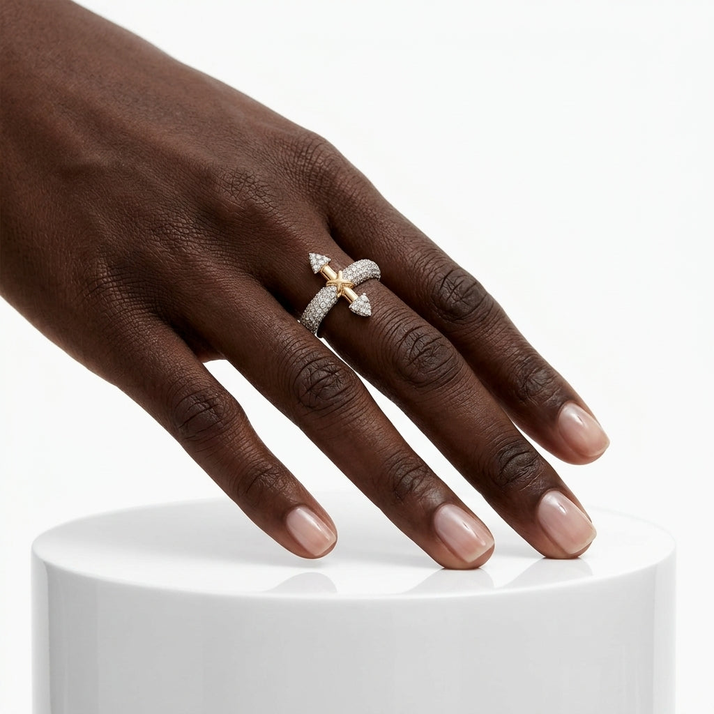 Pavé Arrow Statement Ring