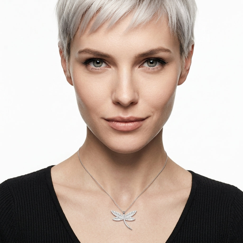 The Pavé Dragonfly Necklace