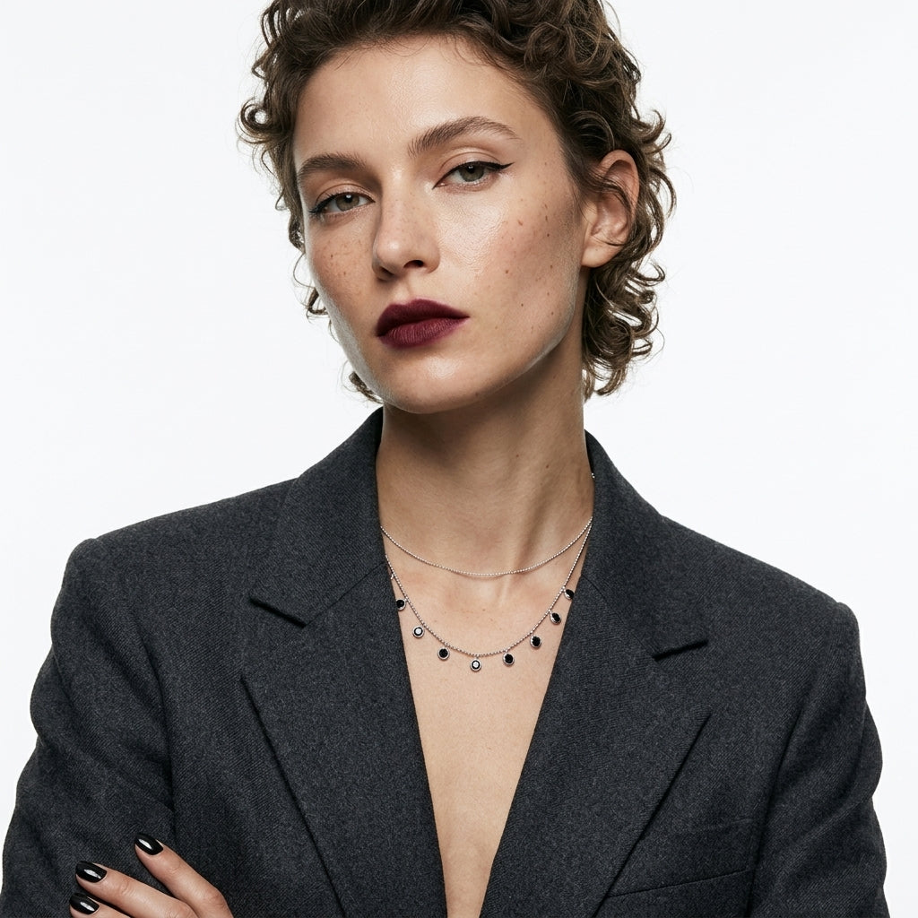 Noir Drops Necklace