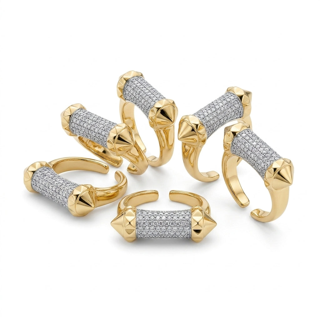 Pavé Spike Statement Ring