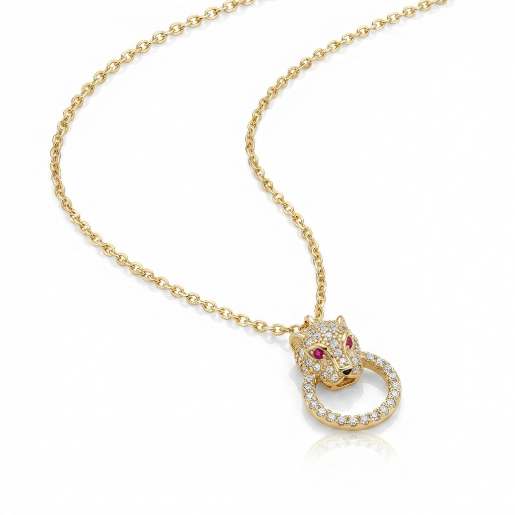 Radiant Pantherine Gaze Necklace
