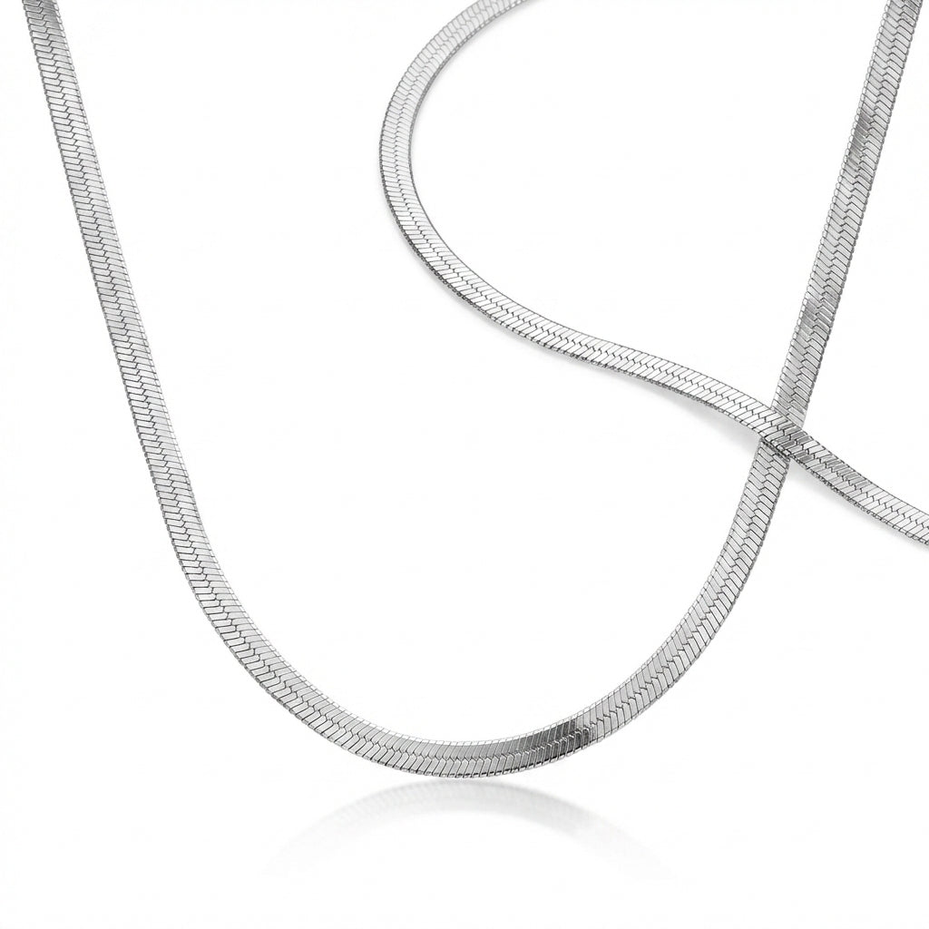 Liquid Aura Herringbone Chain
