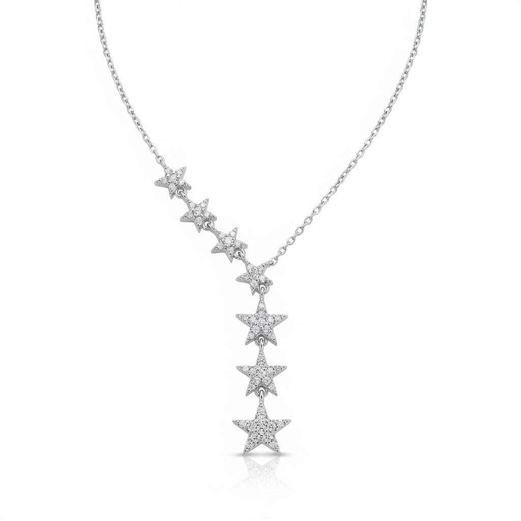 Stellar Cascade Shimmer Necklace