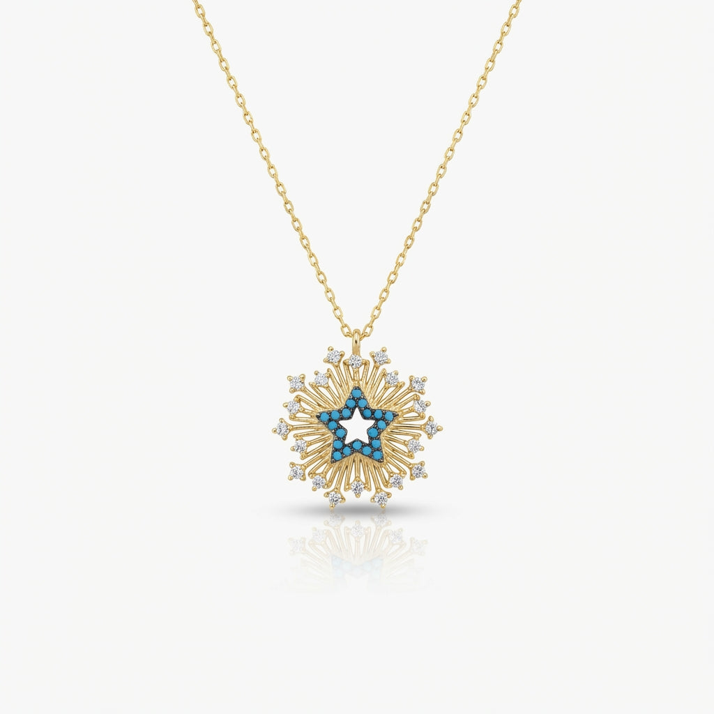 The Turquoise Starburst Aura Necklace