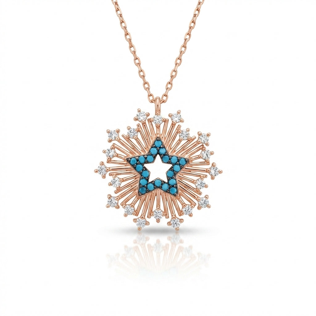 The Turquoise Starburst Aura Necklace