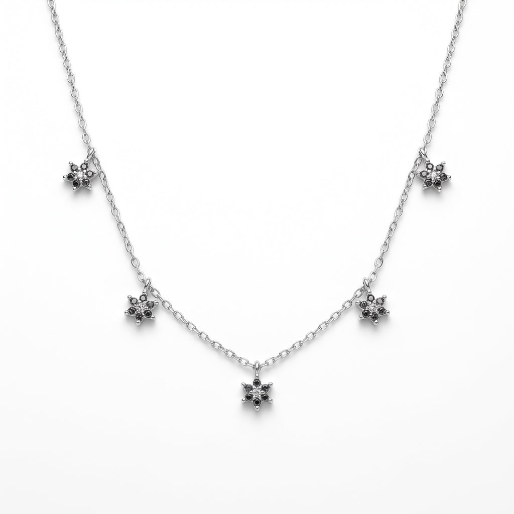 Celestial Black Flora Necklace