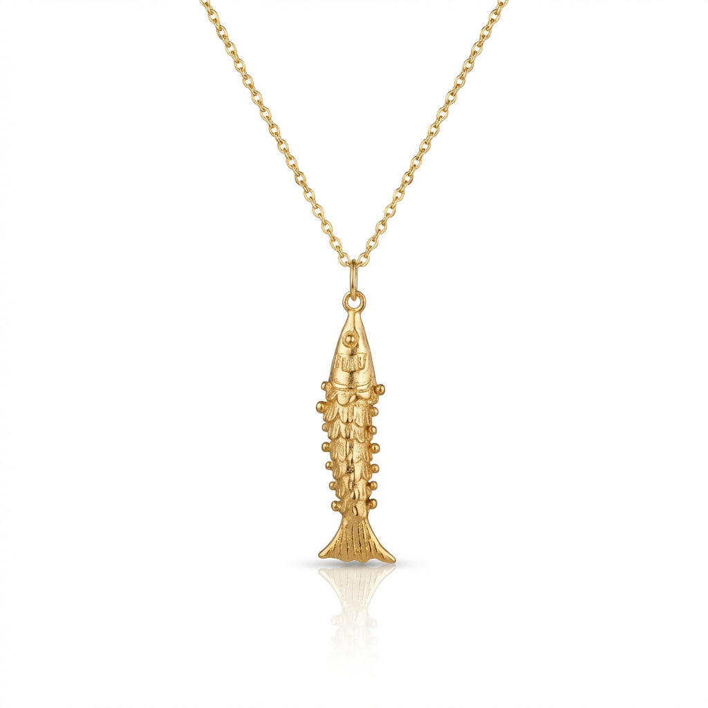 Shimmering Scales Fish Pendant