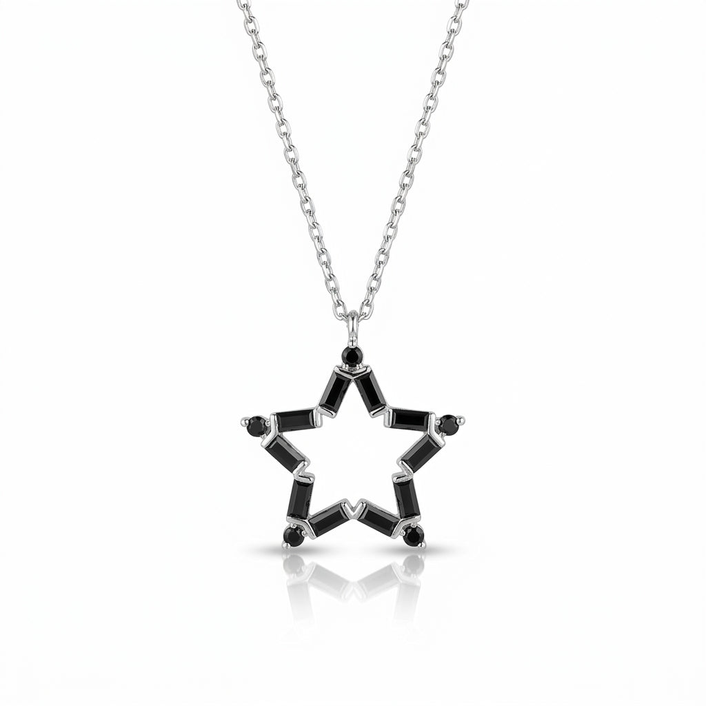 Midnight Star Baguette Necklace