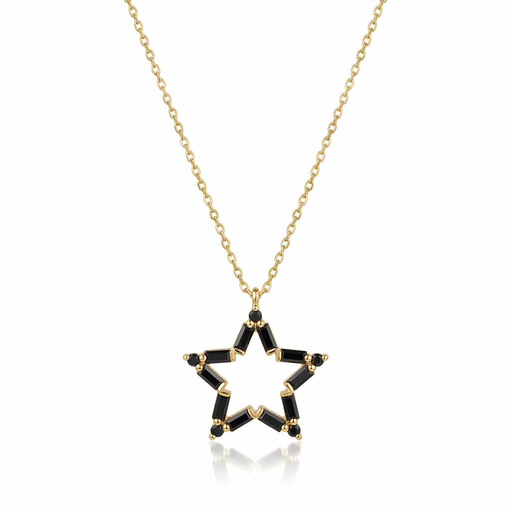 Midnight Star Baguette Necklace