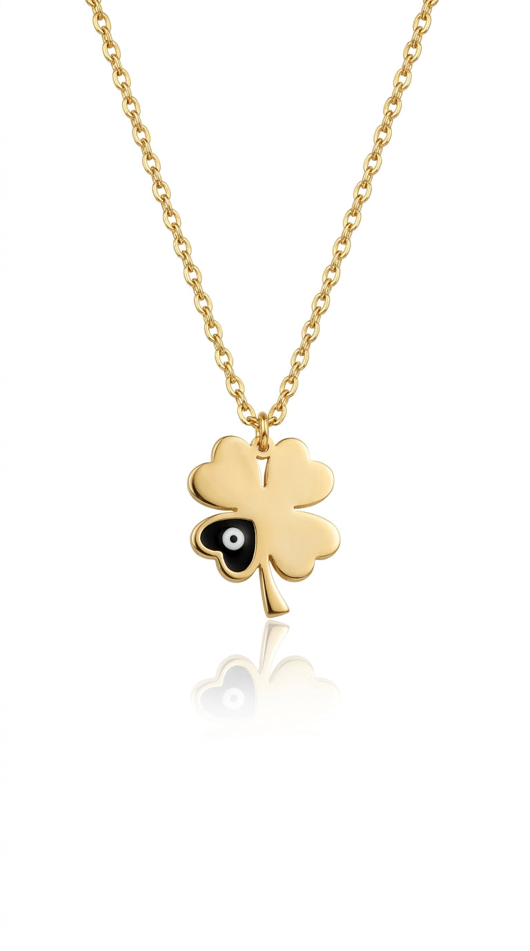 Radiant Personalized Clover Aura Necklace