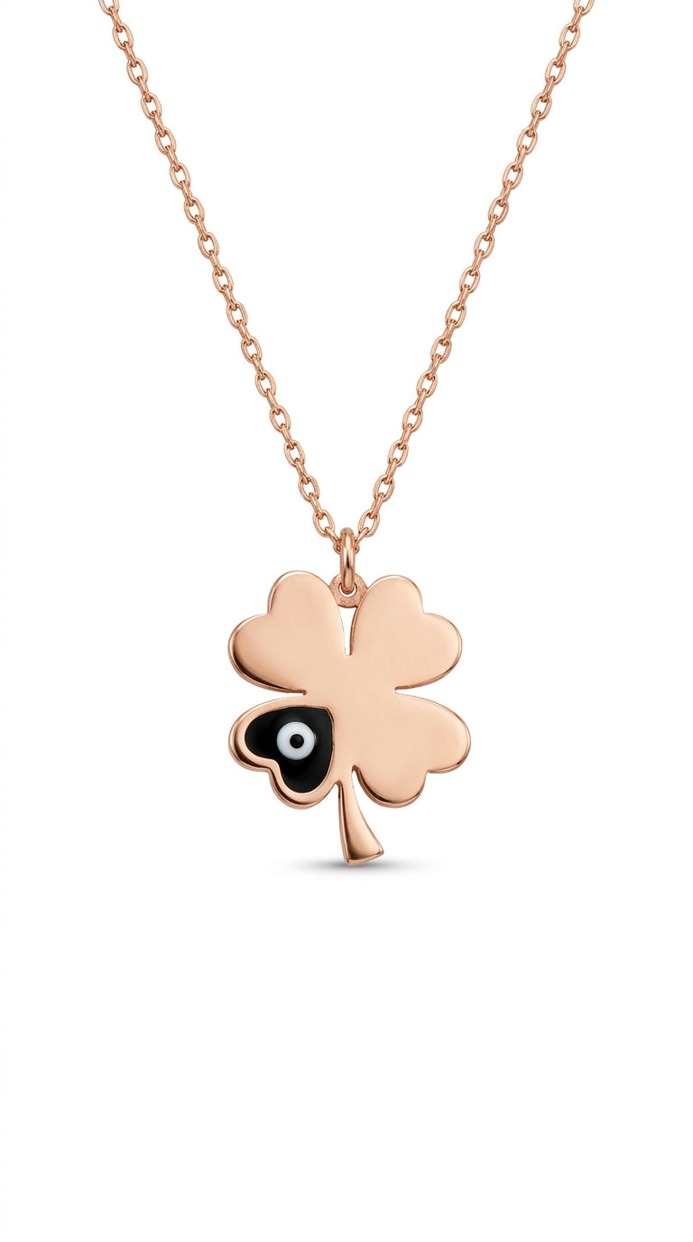 Radiant Personalized Clover Aura Necklace