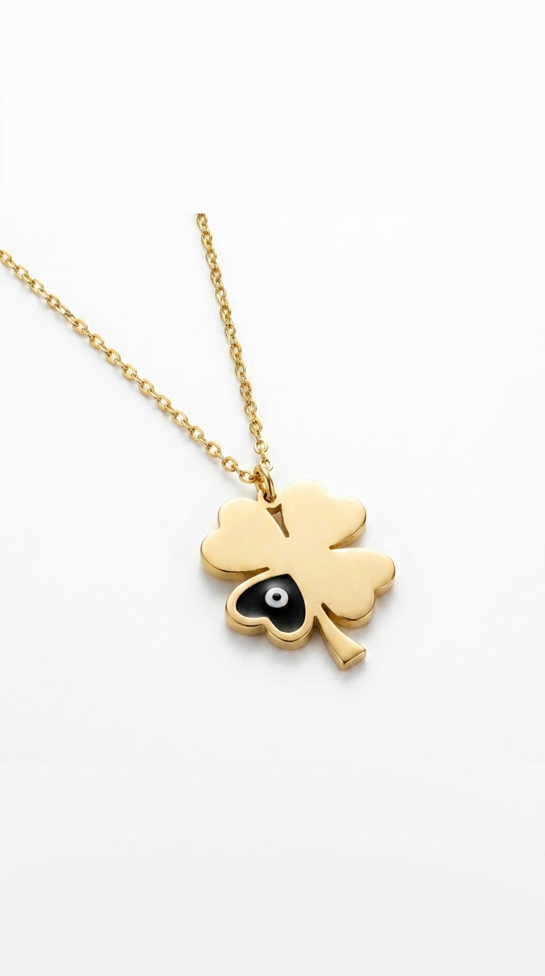 Radiant Personalized Clover Aura Necklace