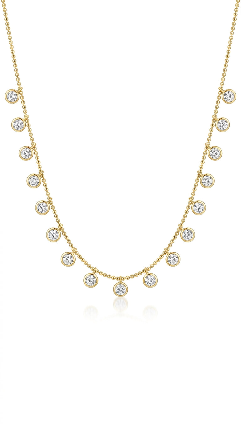 Radiant Prism Drop Aura Necklace