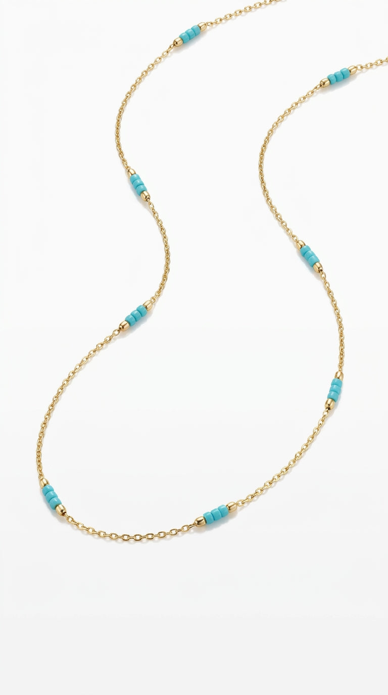 Radiant Azure Rhythm Necklace