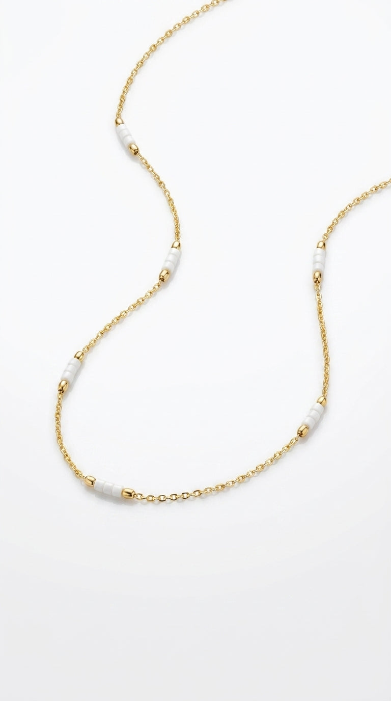 Radiant Alabaster Rhythm Necklace