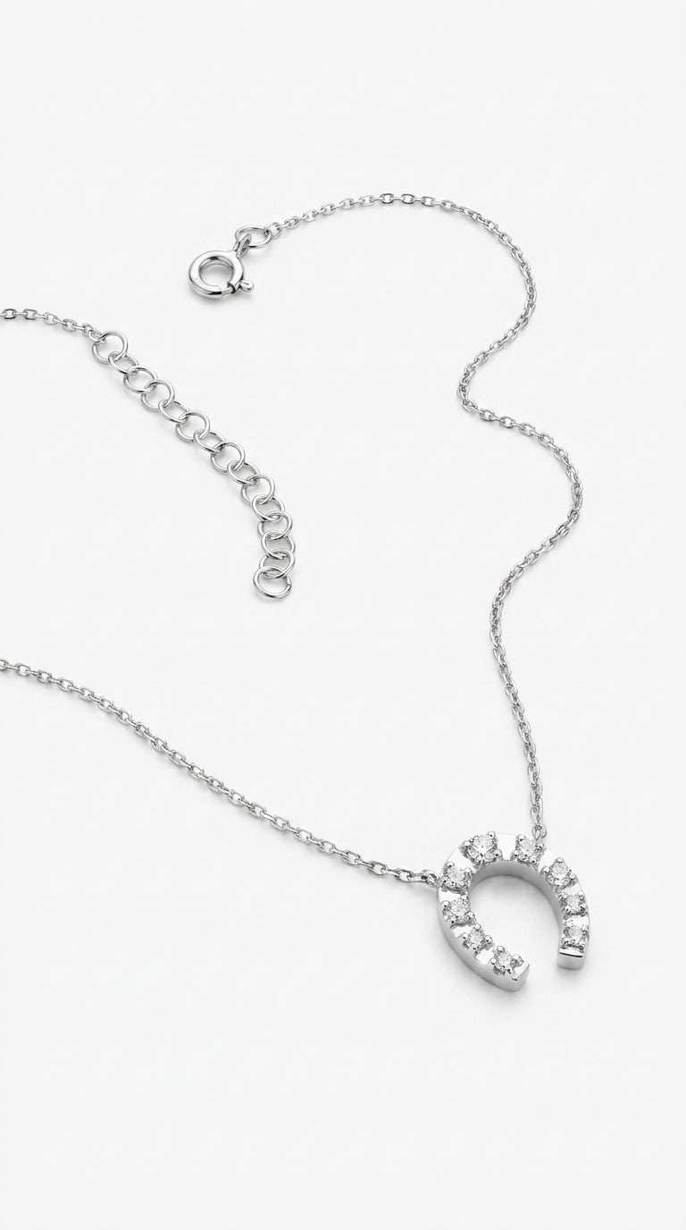Radiant Horseshoe Glimmer Necklace