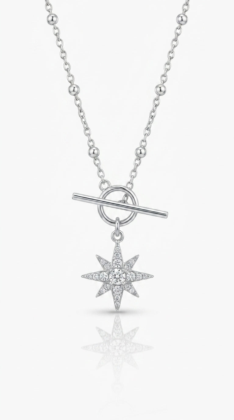 Radiant Polaris Toggle Necklace