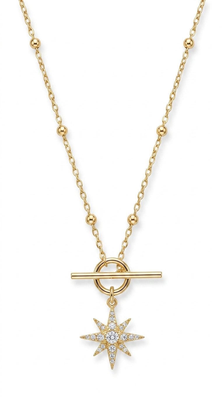 Radiant Polaris Toggle Necklace
