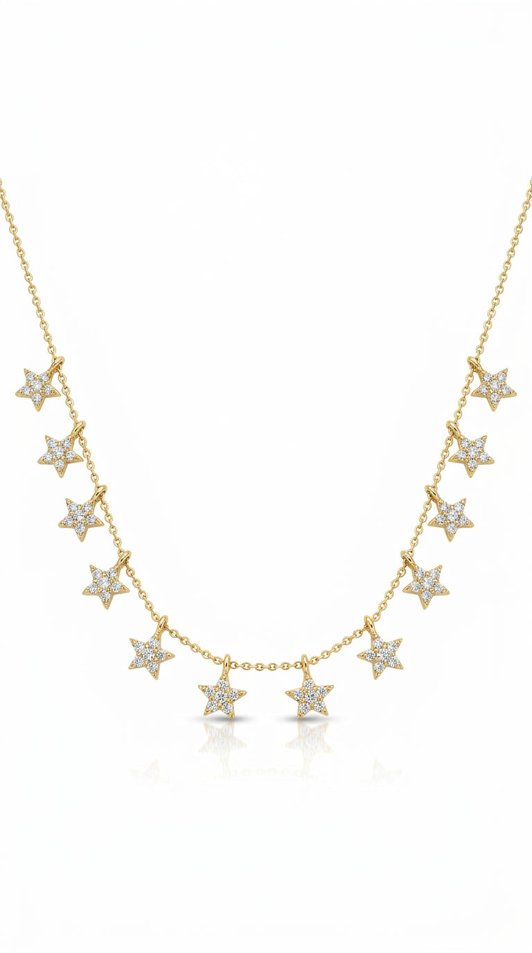 Celestial Star Shower Necklace