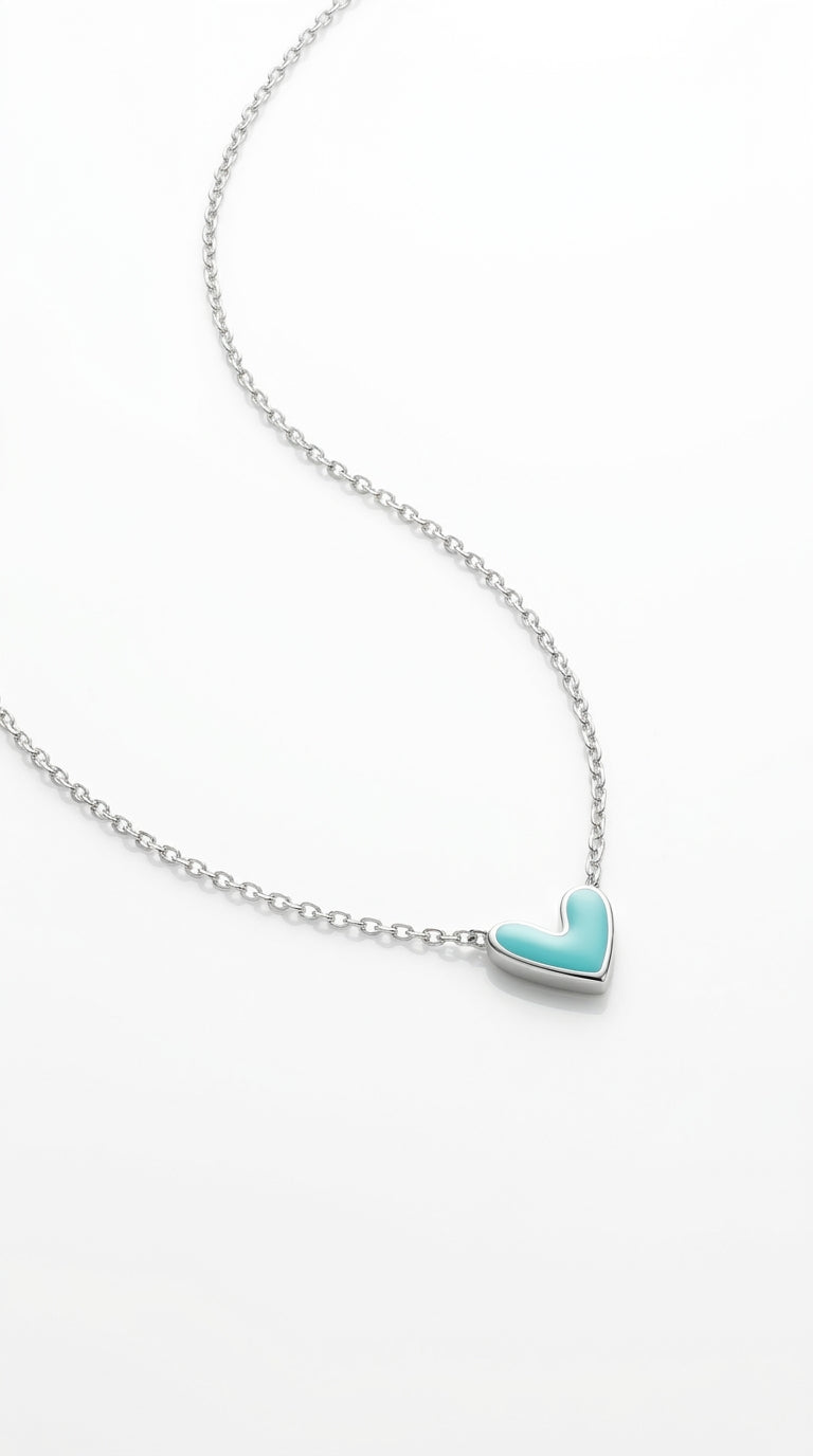 Azure Aura Heart Necklace