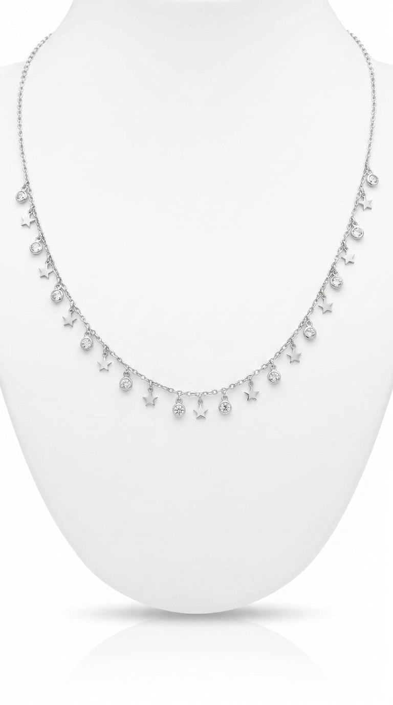 Starlight Sparkle Drop Necklace