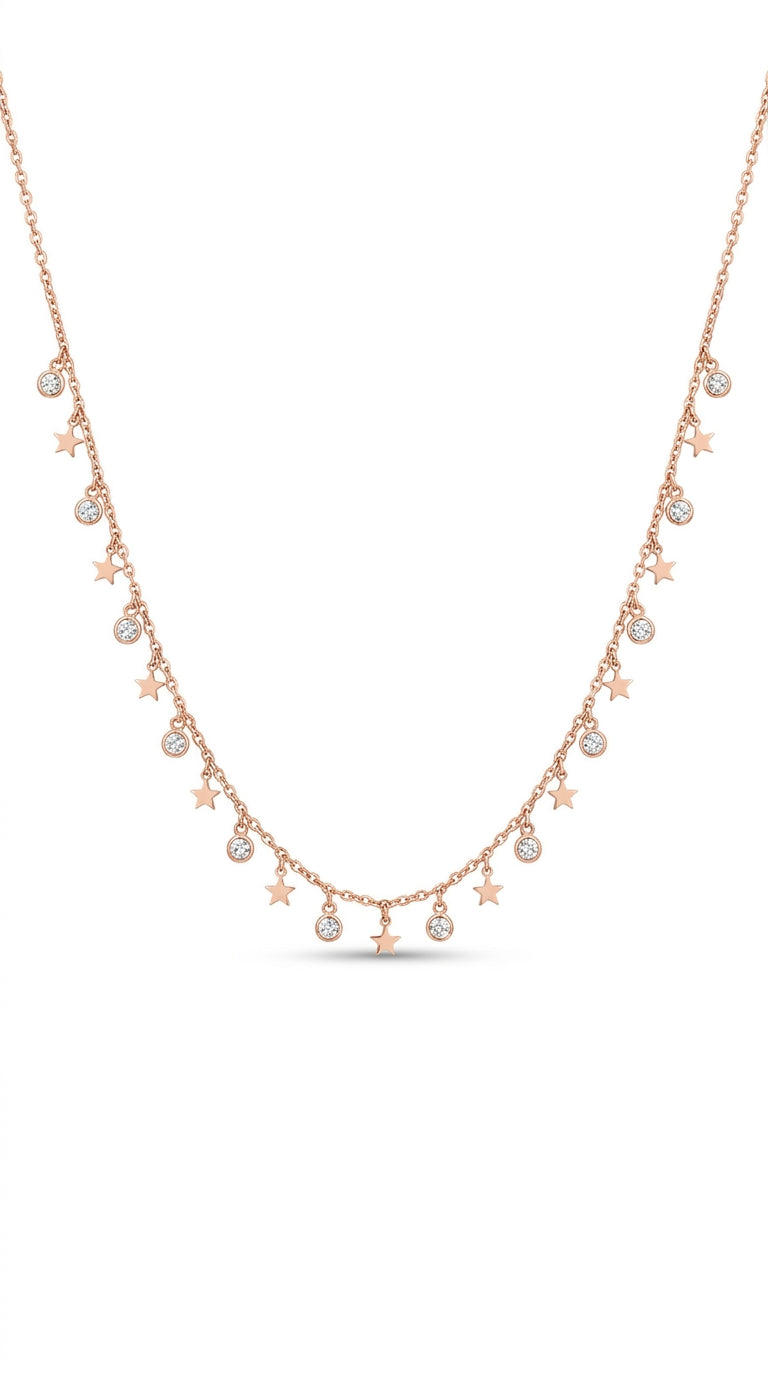Starlight Sparkle Drop Necklace