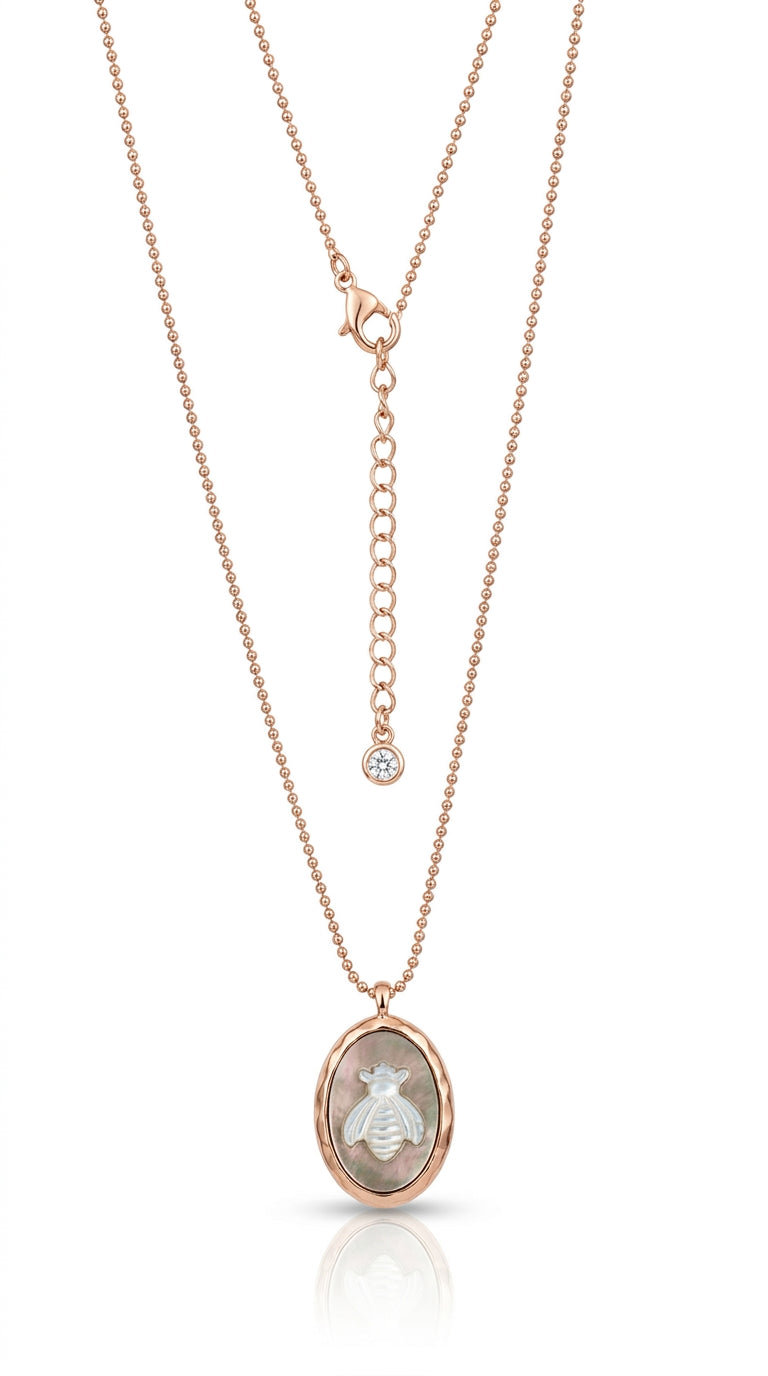 Vintage Honeybee Cameo Necklace