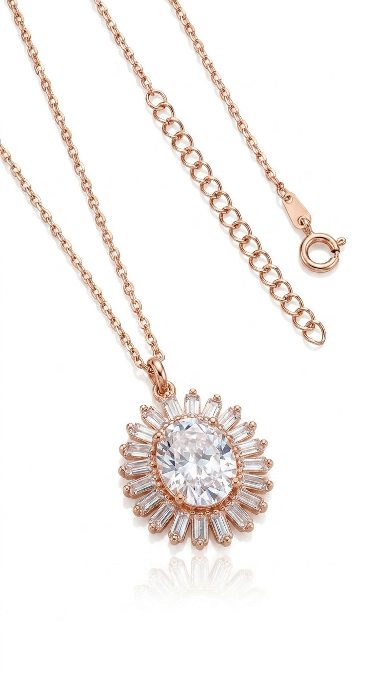 Vintage Empress Baguette Necklace