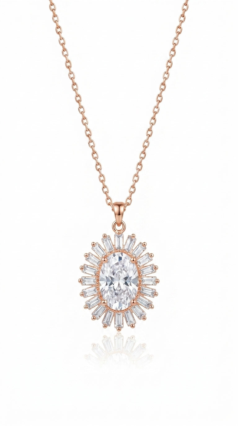 Vintage Empress Baguette Necklace