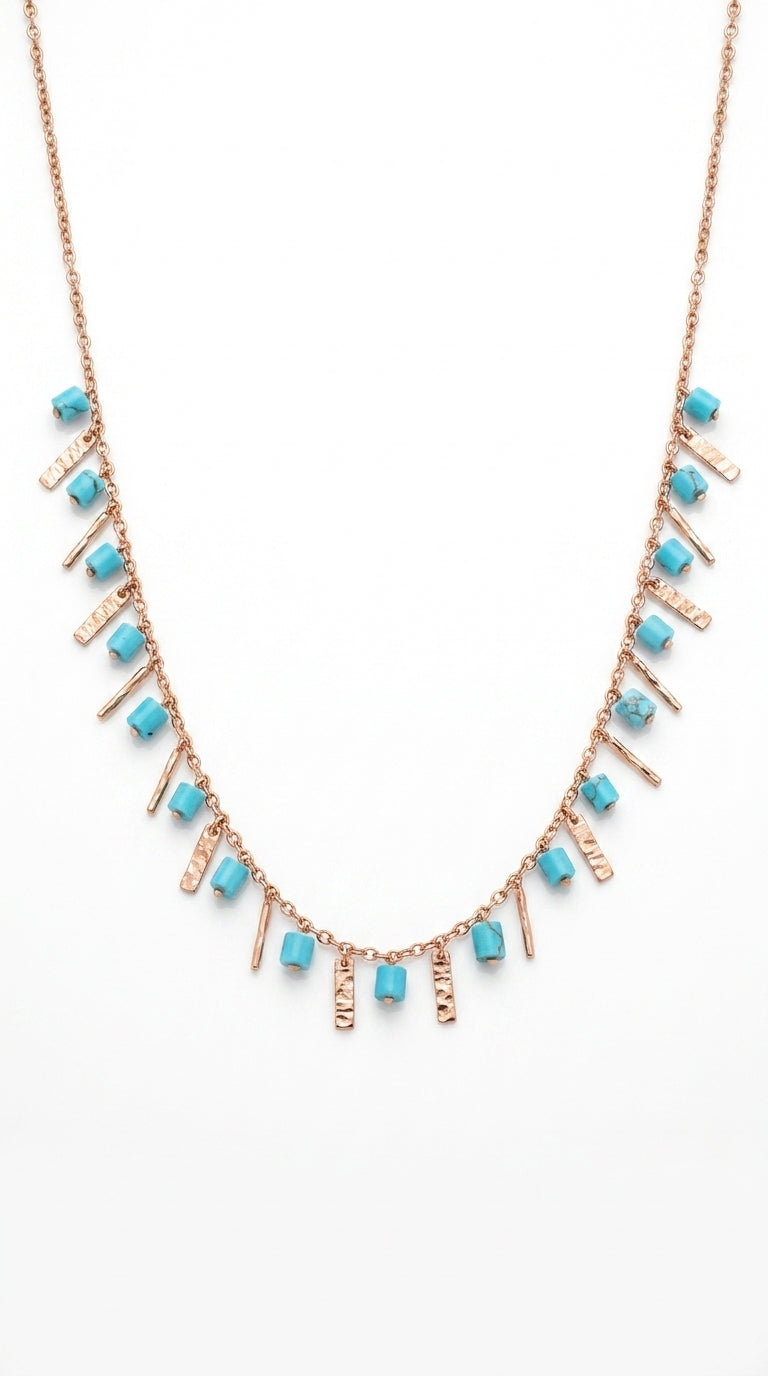 Bohemian Sea-Foam Silver Choker