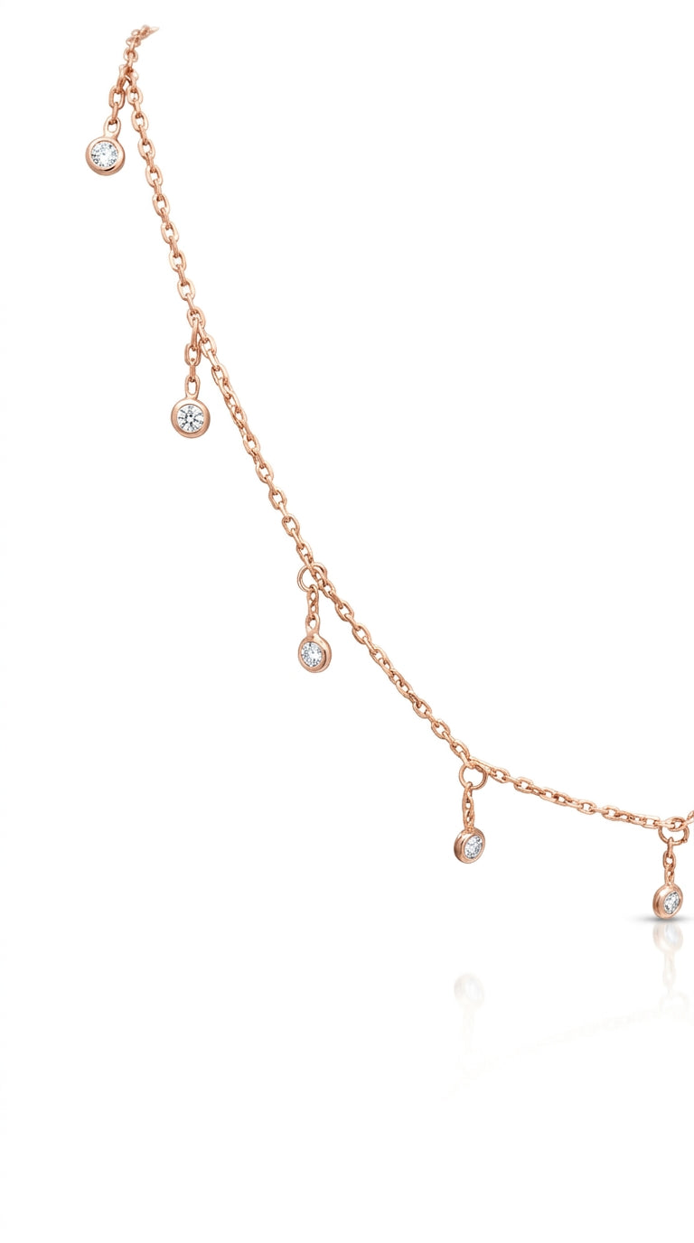 Celestial Droplet Charm Necklace