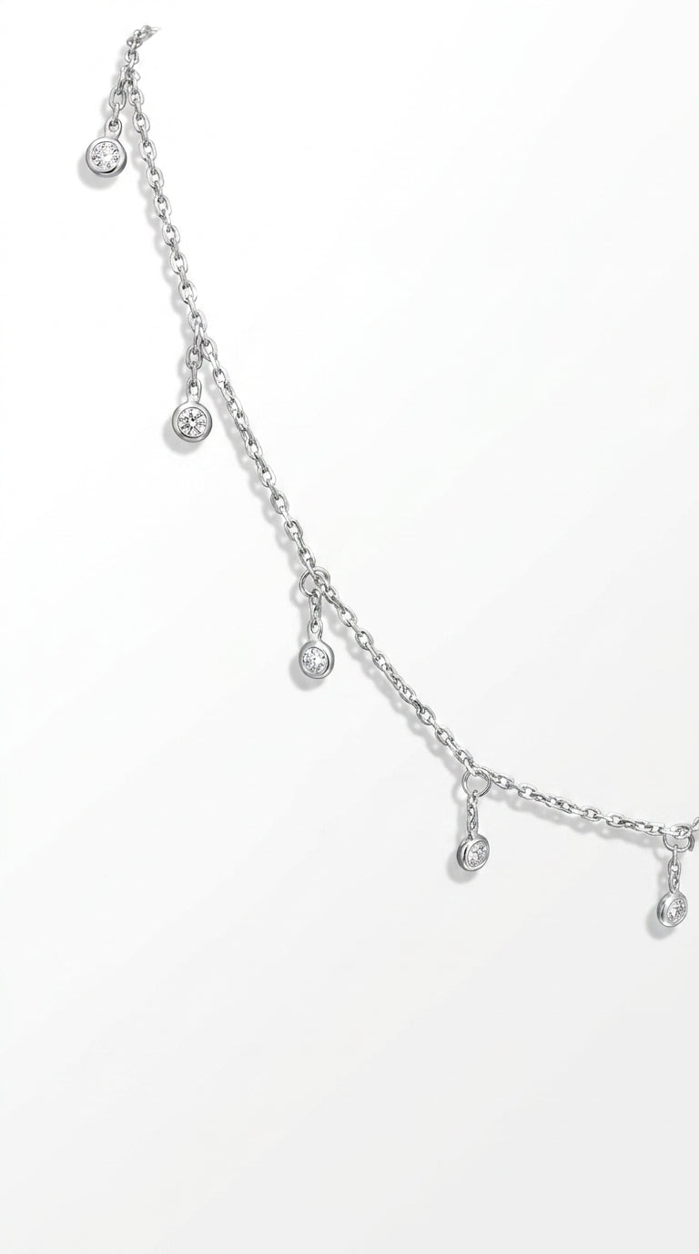 Celestial Droplet Charm Necklace