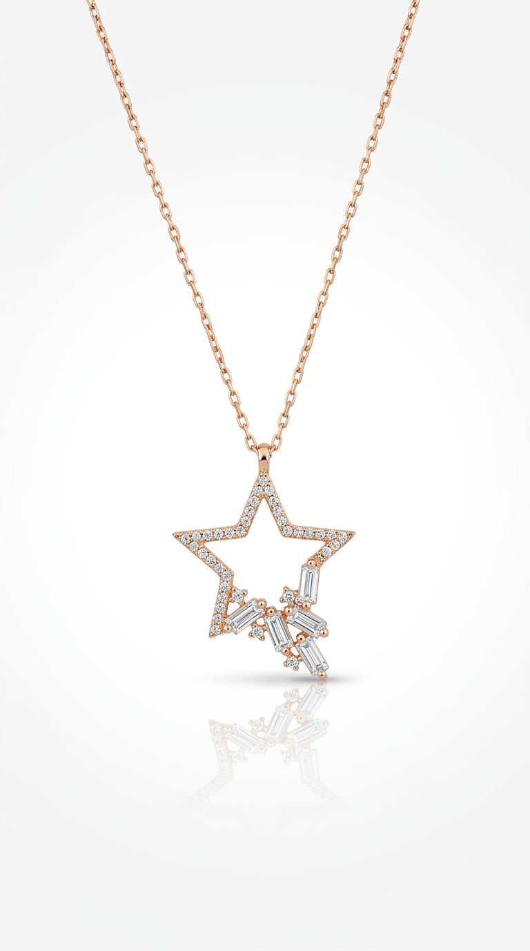 Stella Baguette Star Necklace