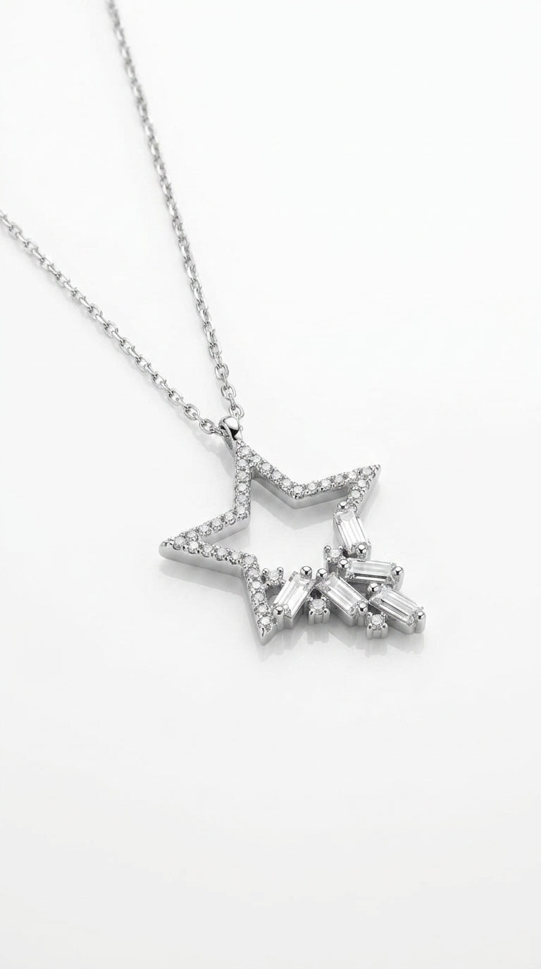 Stella Baguette Star Necklace