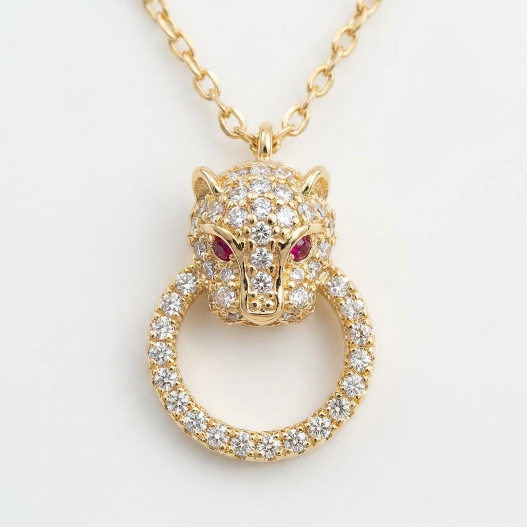Radiant Pantherine Gaze Necklace