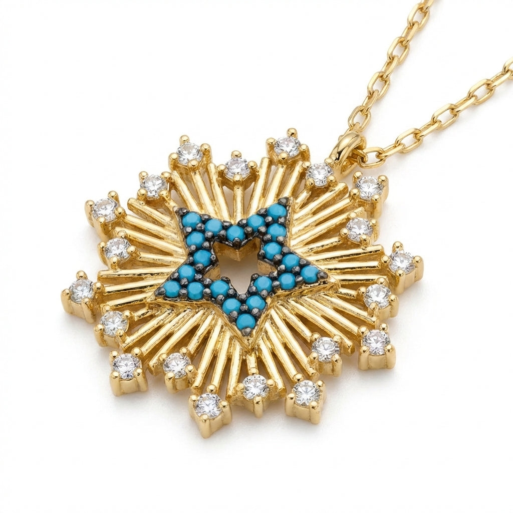 The Turquoise Starburst Aura Necklace