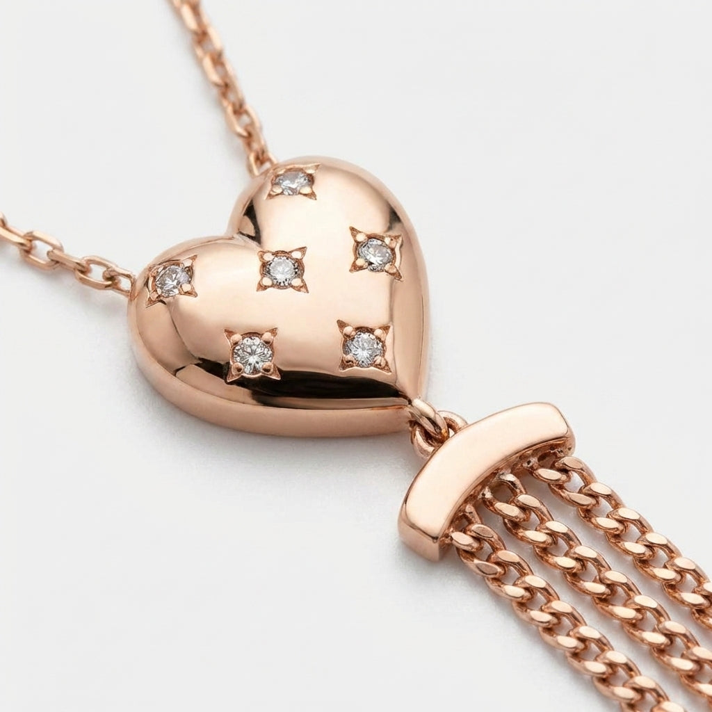 Stellar Heart Tassel Necklace
