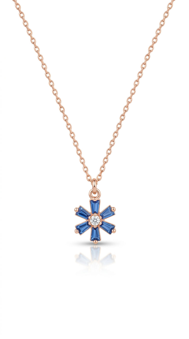 Celestial Azure Frost Necklace