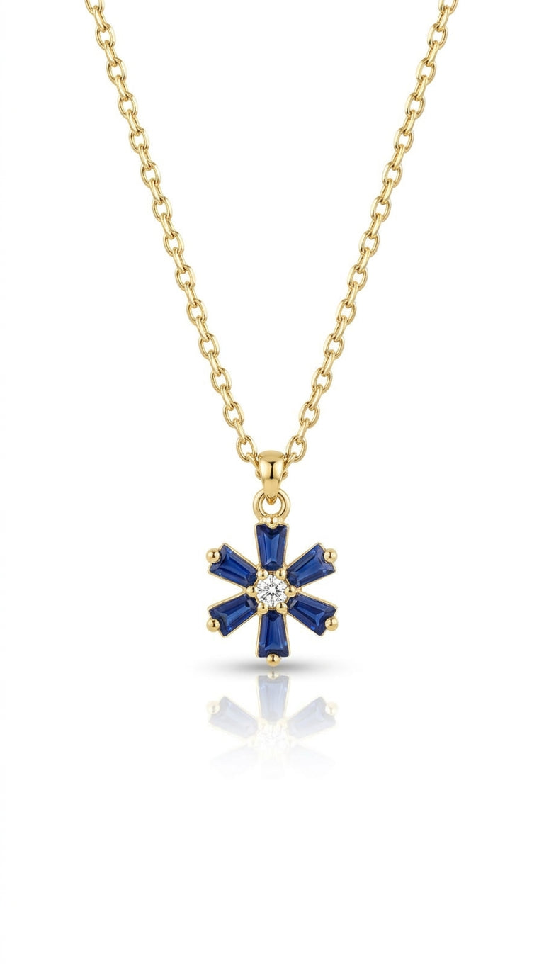 Celestial Azure Frost Necklace
