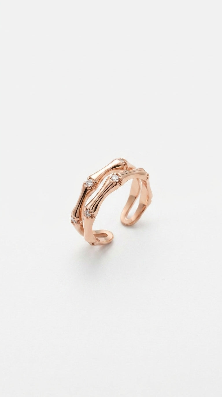 Bamboo Aura Double Wrap Ring